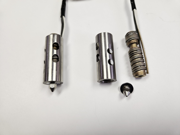 Assortment of 3D printer head heater components